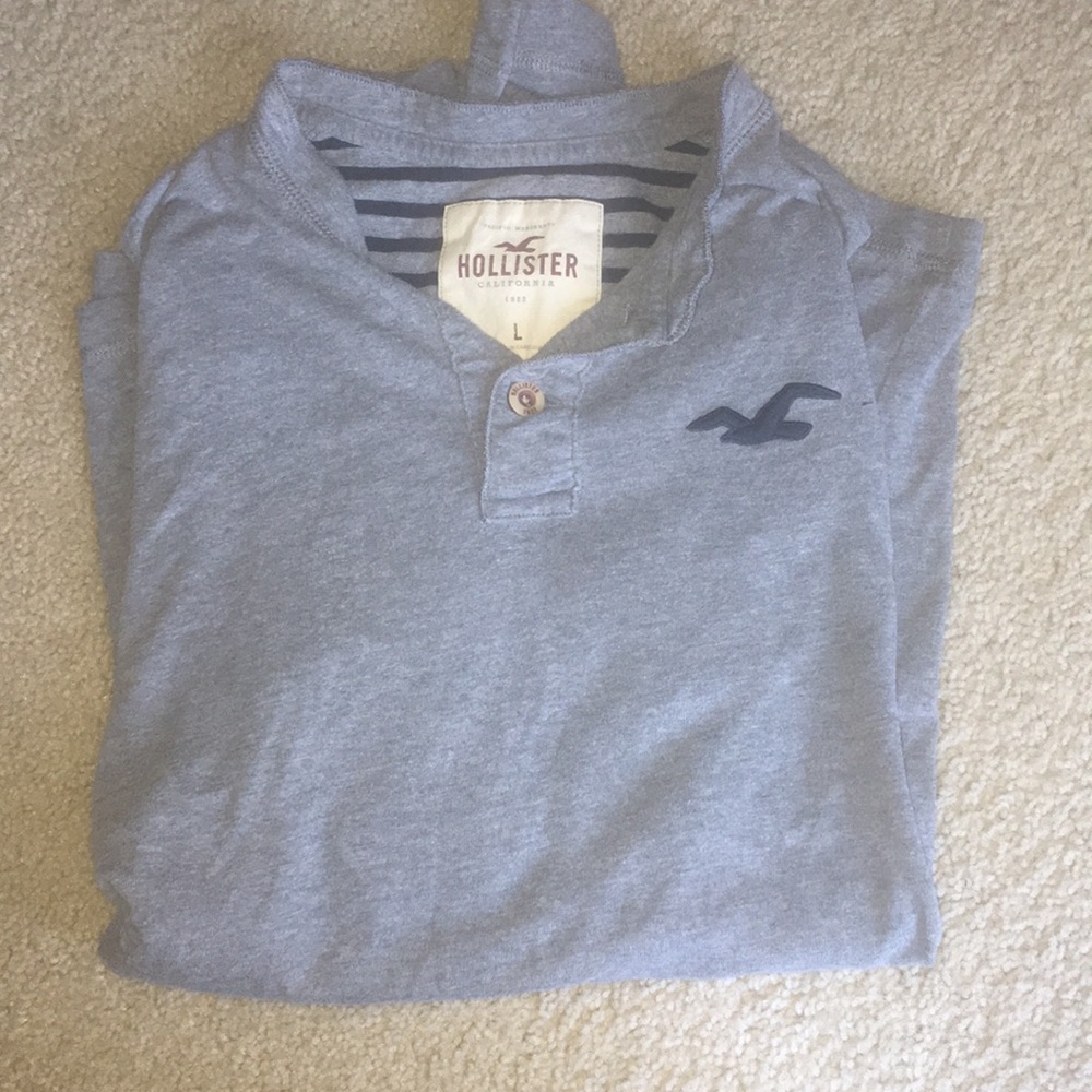 Hollister crew neck button down